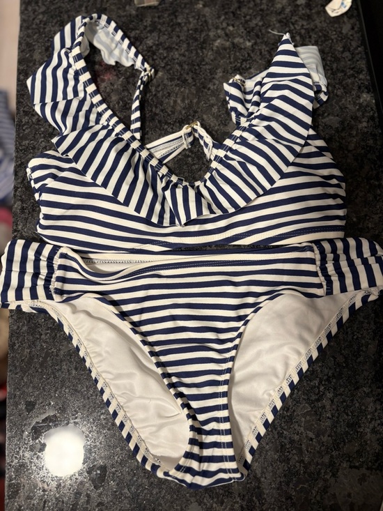 Vineyard Vines Other - Vineyard Vines Navy and White Striped Girls Bikini Set